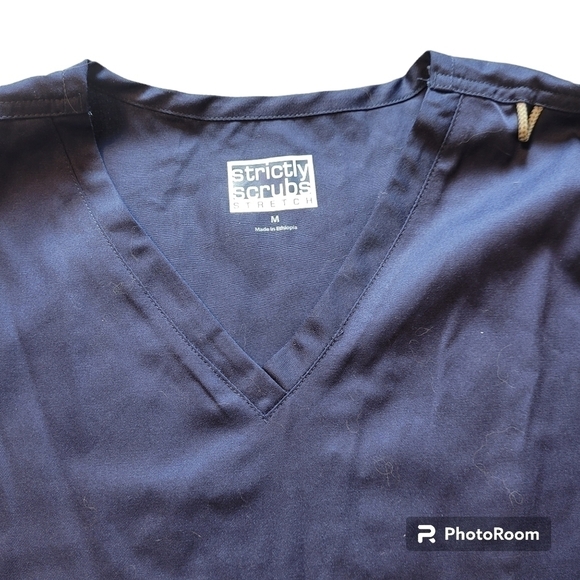 STRICTLY Scrubs Womens Blue Scrub Top - Picture 3 of 5